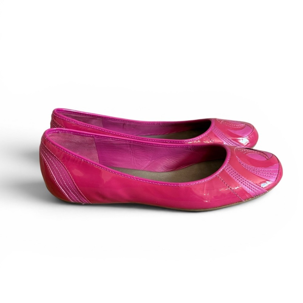 Cole Haan Womens Hot Pink Patent Leather Nike Air Ballet Flats D27496 Size 9B - Picture 4 of 8